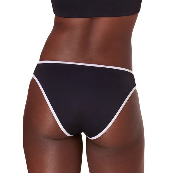 NWOT Andie Swim The Bells Bikini Bottom Women’s Small Cream and Black 1848 - Picture 2 of 6